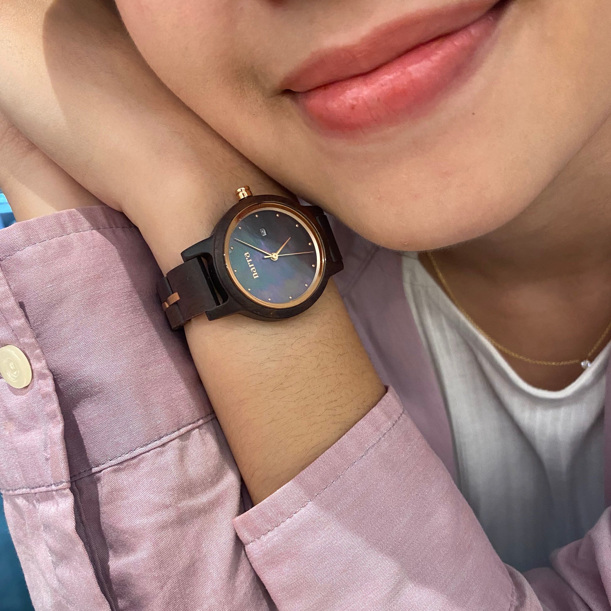 Andromeda in Leadwood and Black - Narra Wooden Watches