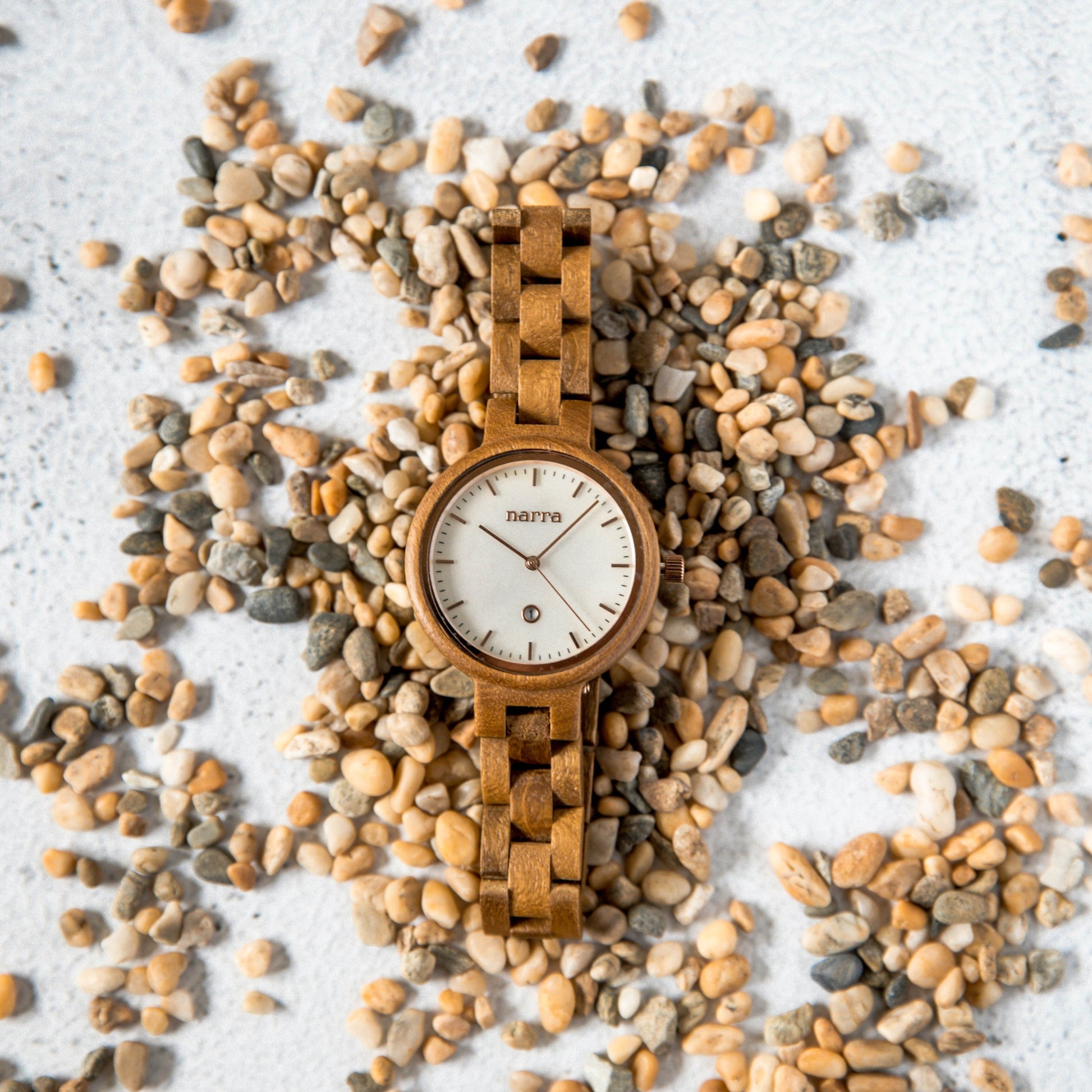 Capiz in Teak and White - Narra Wooden Watches