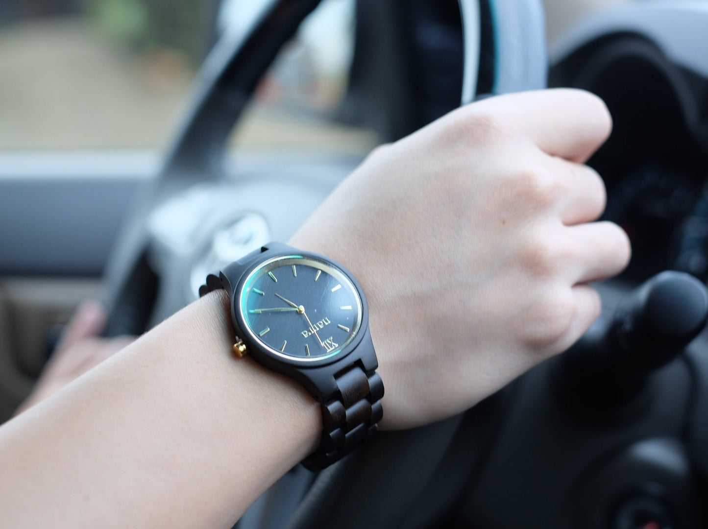 Classic Dusk in Dark Sandalwood and Black - Narra Wooden Watches