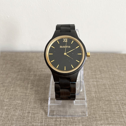 Classic Dusk in Dark Sandalwood and Black - Narra Wooden Watches