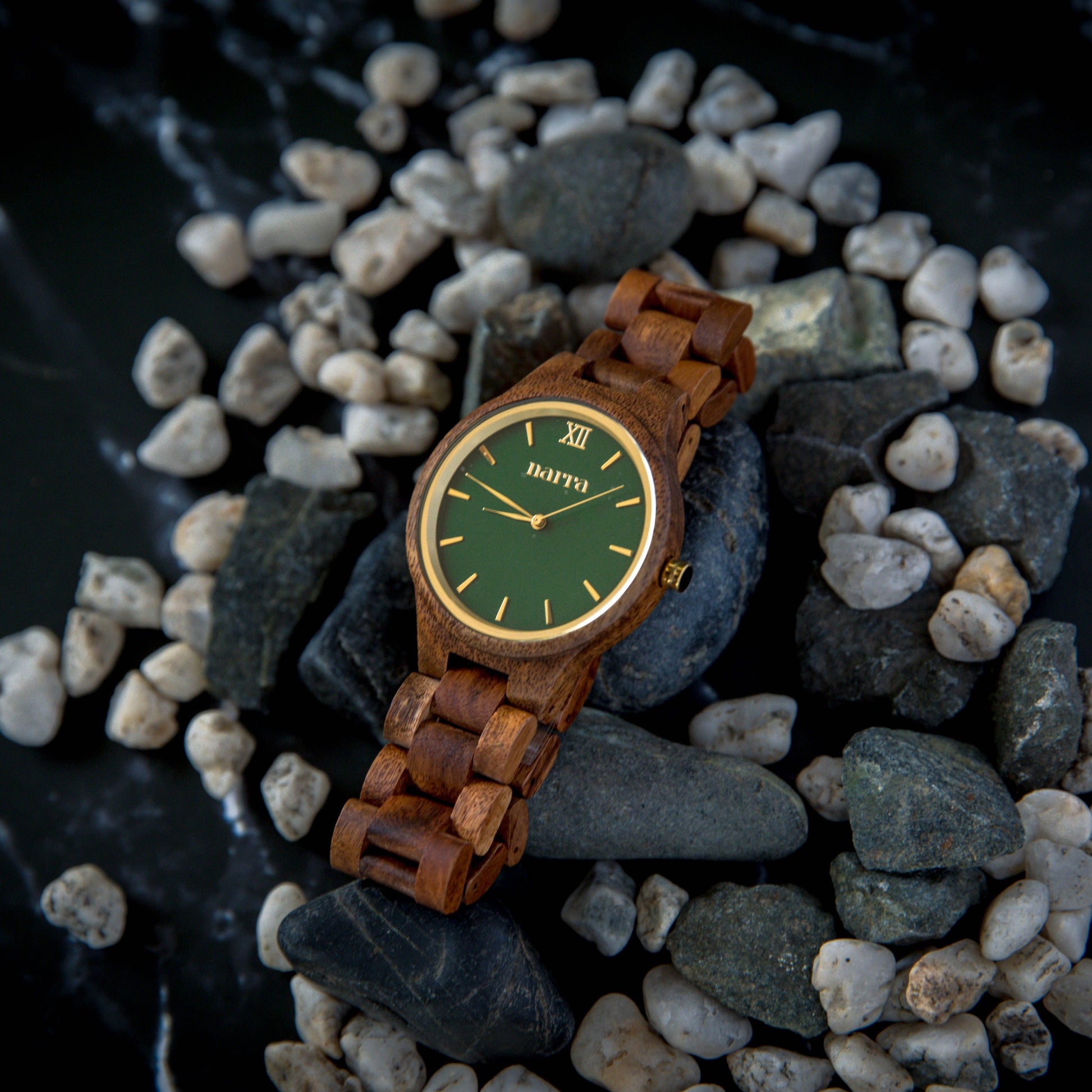 Classic Forest in Acacia and Green - Narra Wooden Watches