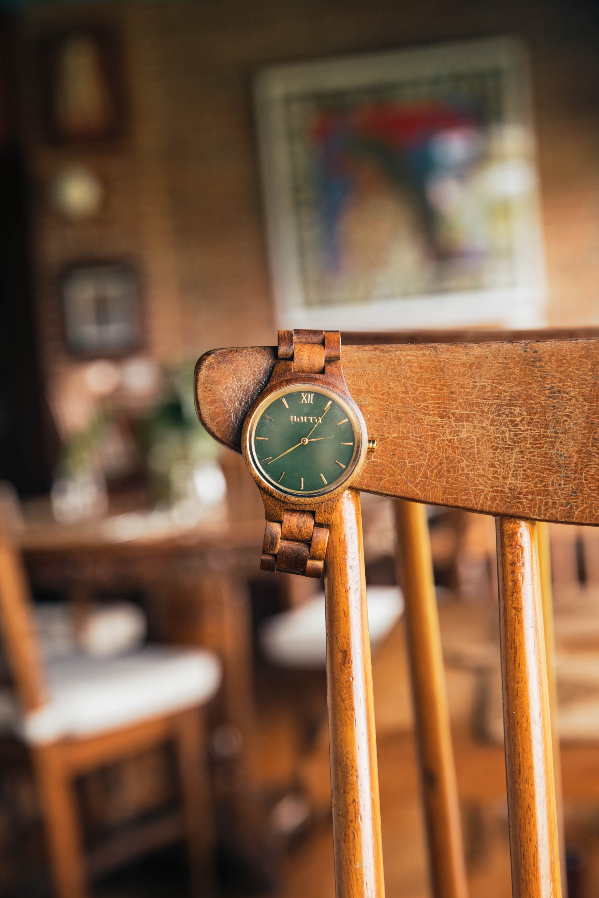 Classic Forest in Acacia and Green - Narra Wooden Watches