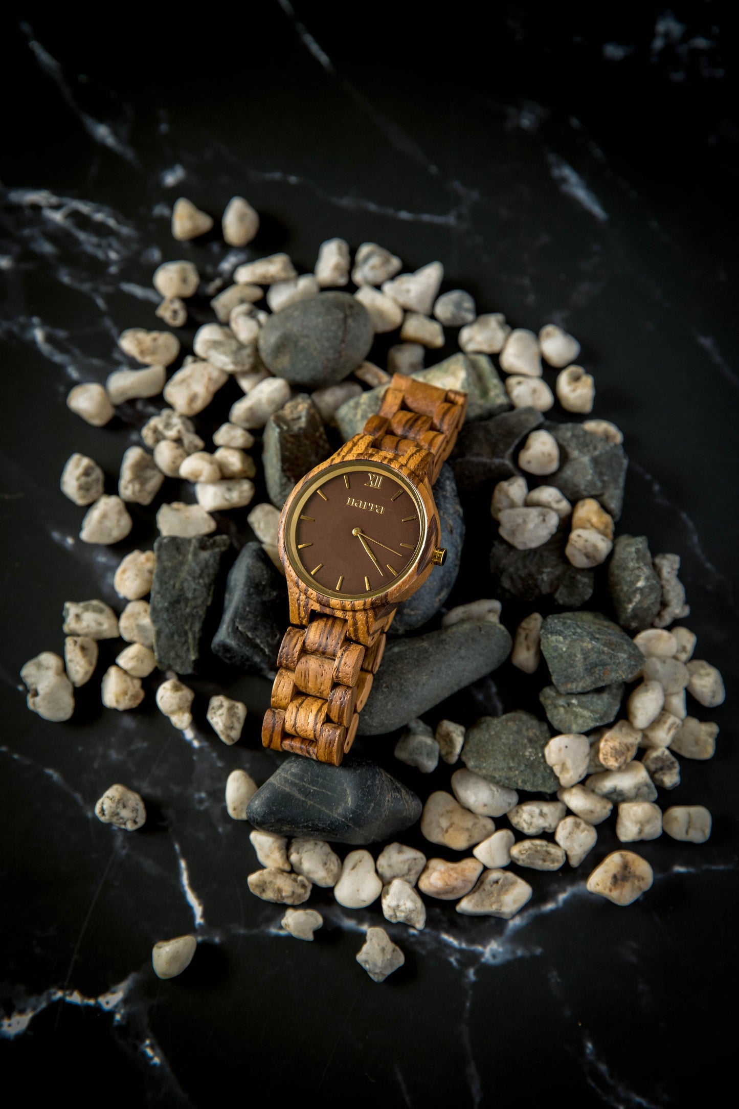 Classic Terra in Zebrawood and Brown - Narra Wooden Watches