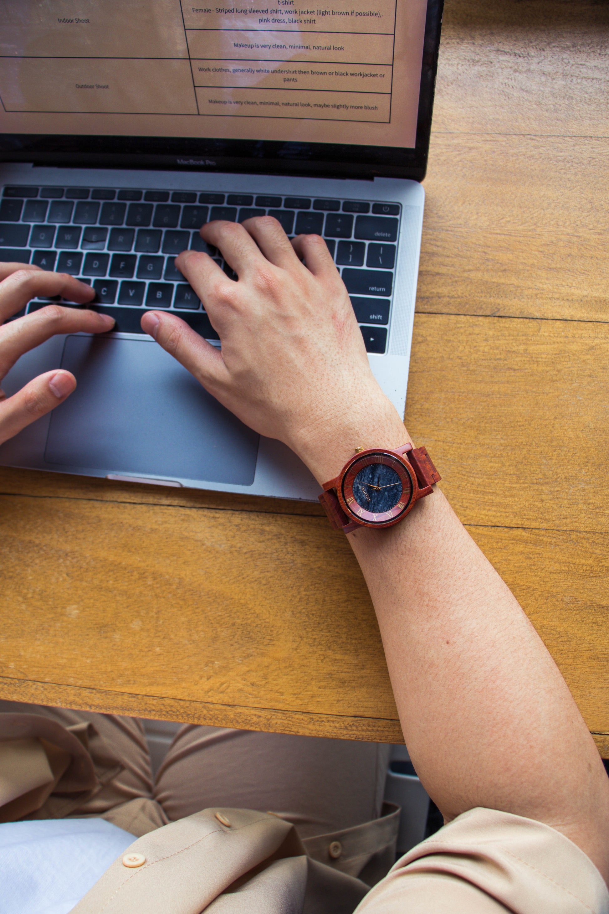 NEW* Ember (Red Sandalwood and Picasso Jasper) - Narra Wooden Watches