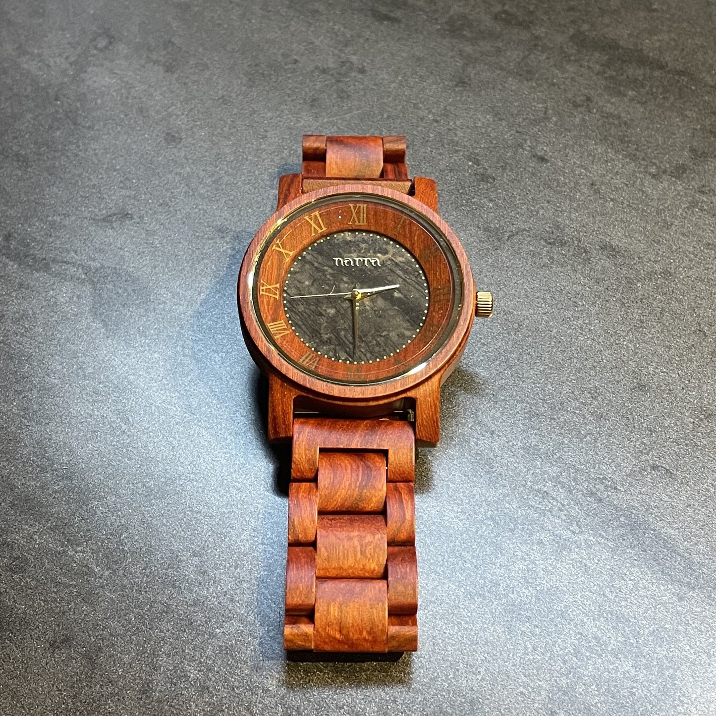 NEW* Ember (Red Sandalwood and Picasso Jasper) - Narra Wooden Watches