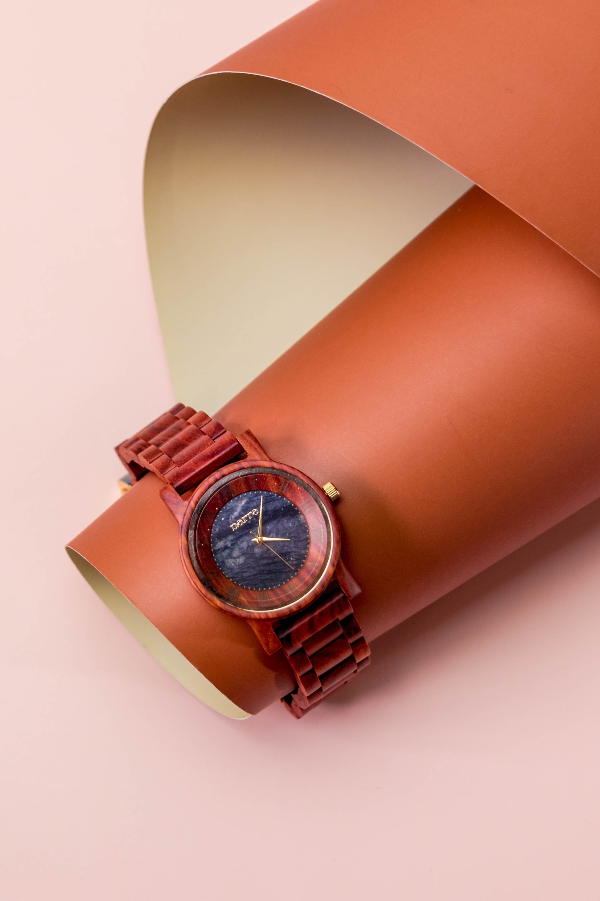 NEW* Ember (Red Sandalwood and Picasso Jasper) - Narra Wooden Watches