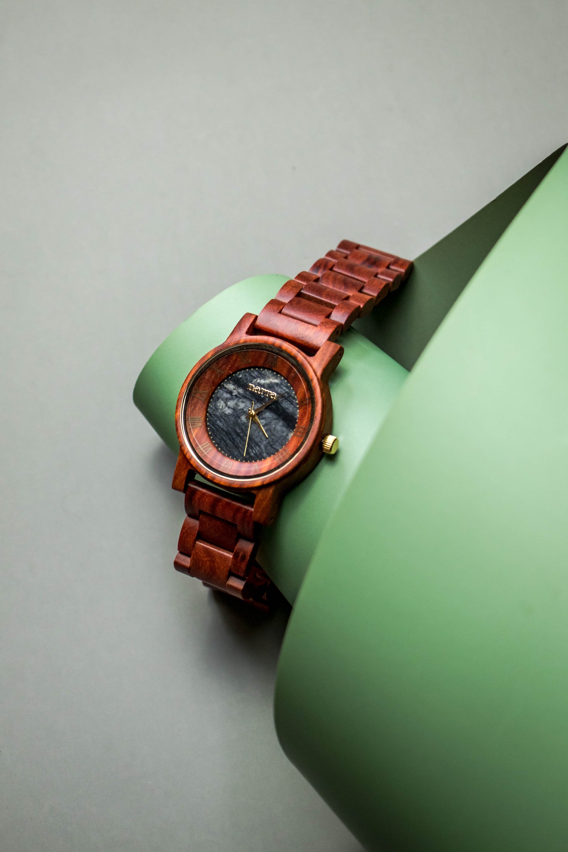 NEW* Ember (Red Sandalwood and Picasso Jasper) - Narra Wooden Watches