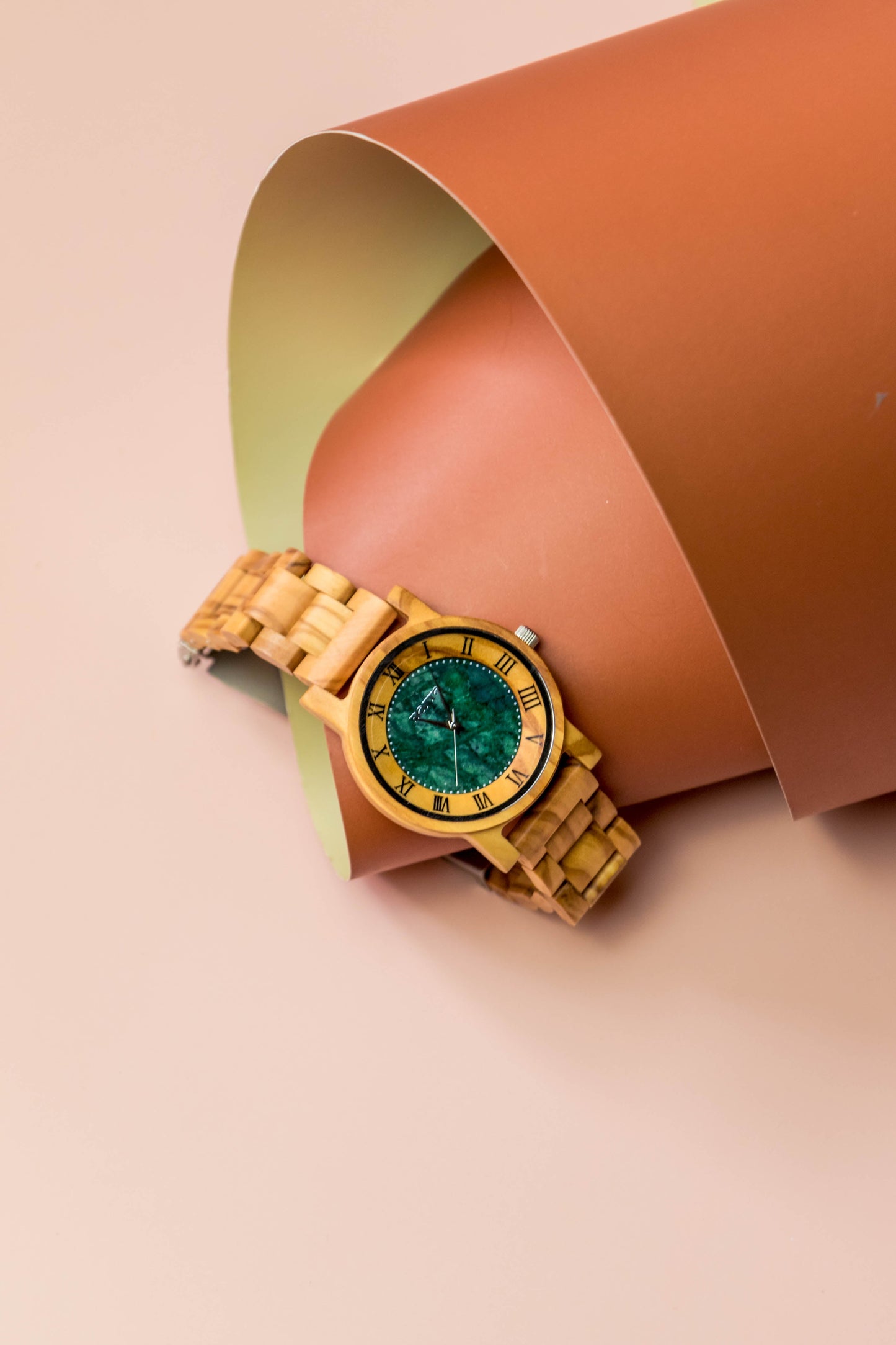 NEW* Oasis (Olive and Green Marble) - Narra Wooden Watches
