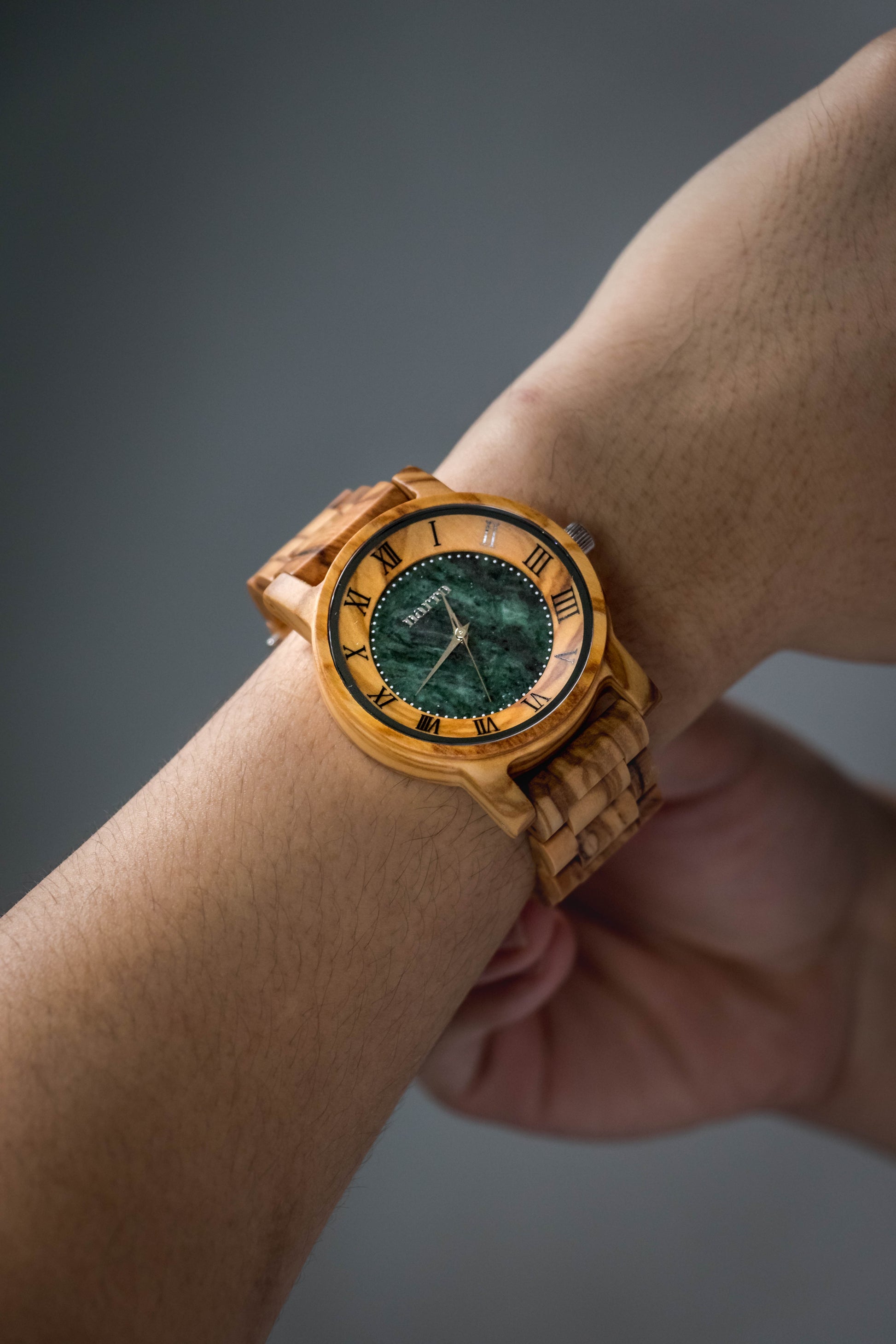 NEW* Oasis (Olive and Green Marble) - Narra Wooden Watches