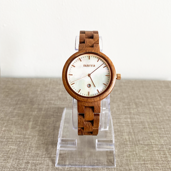 Teak discount wood watch