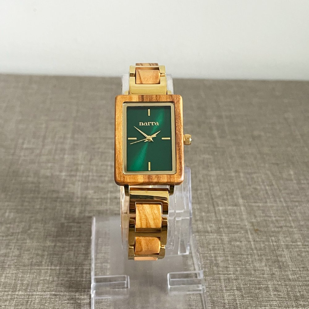 Emerald in Olive and Green - Narra Wooden Watches