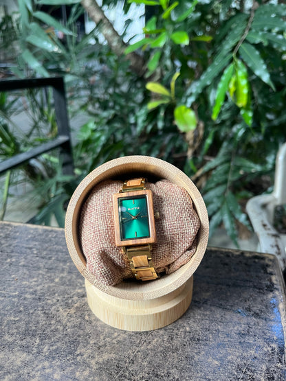 Emerald in Olive and Green - Narra Wooden Watches