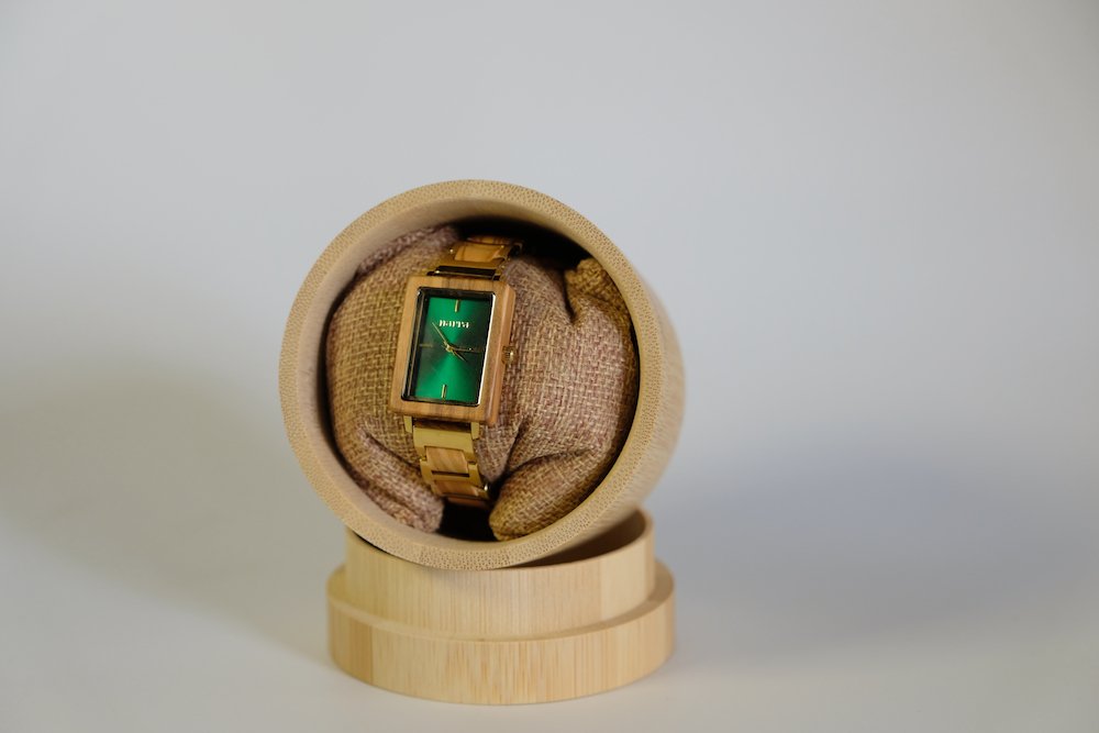 Emerald in Olive and Green - Narra Wooden Watches