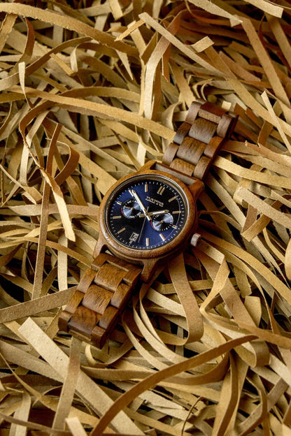 NEW - Storm in Walnut and Midnight Blue - Narra Wooden Watches