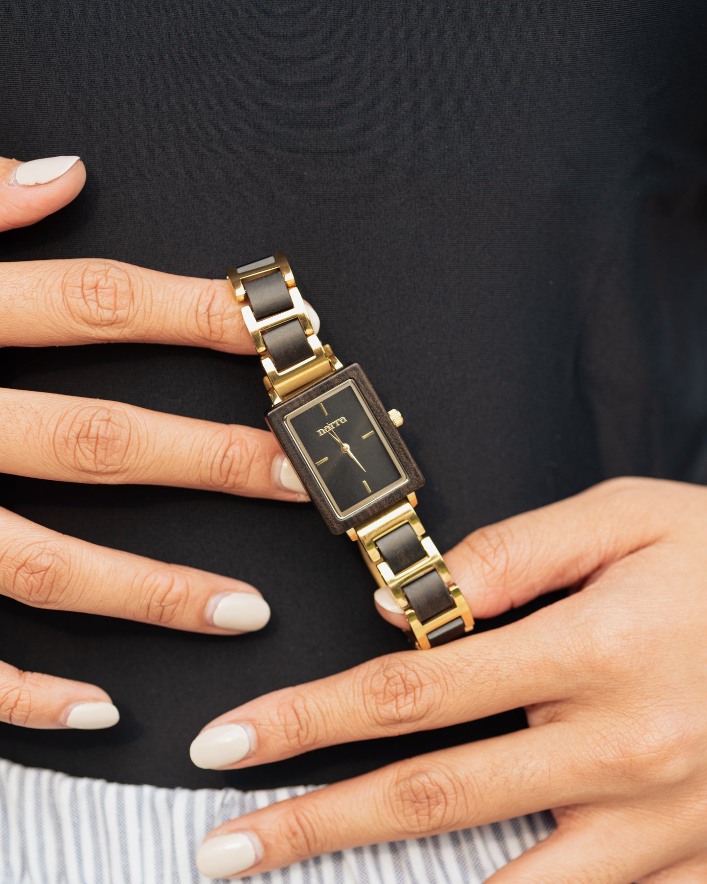 Obsidian in Dark Sandalwood and Black - Narra Wooden Watches