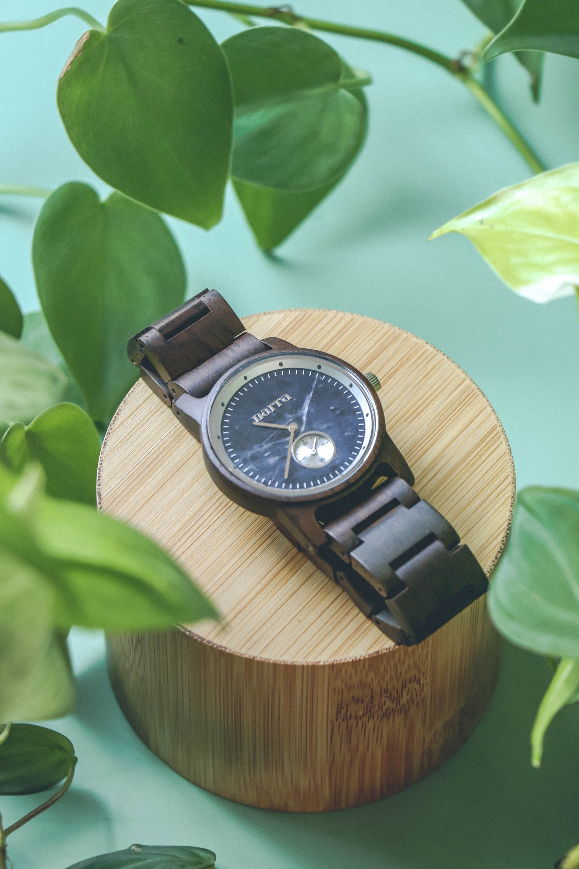 Blue Waves in Leadwood and Sodalite - Narra Wooden Watches